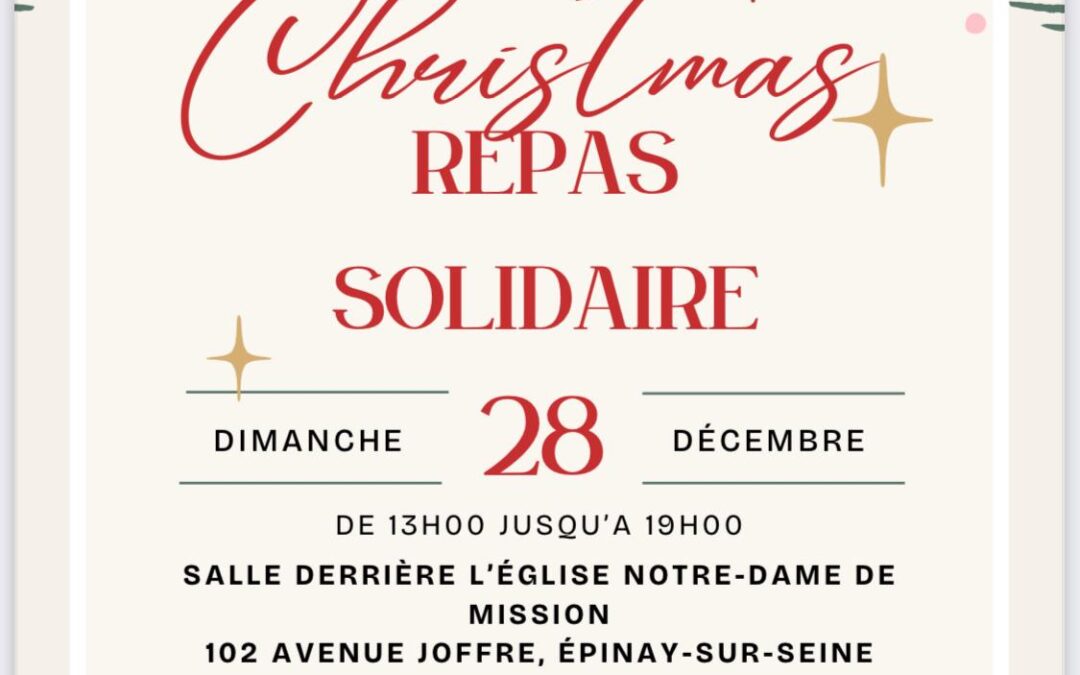 Repas solidaire le 28 décembre